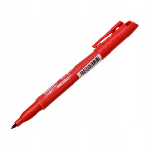 MARKER PISAK FLAMASTER BUDOWLANY wodoodporny - CIENKI CZERWONY - MILWAUKEE