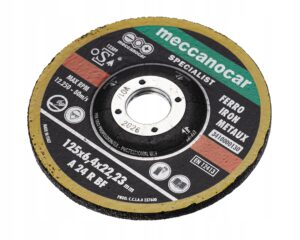 125x6,4 TARCZA DO SZLIFOWANIA METALU STALI - BARDZO MOCNA - MECCANOCAR