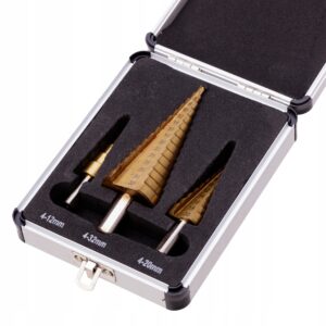 4-32mm ZESTAW WIERTEŁ DO METALU STOPNIOWE STOŻKOWE CHOINKOWE - QUATROS