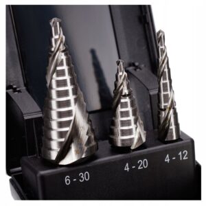 4-30mm ZESTAW WIERTEŁ STOŻKOWYCH STOPNIOWYCH CHOINKOWYCH - HSS - EXACT