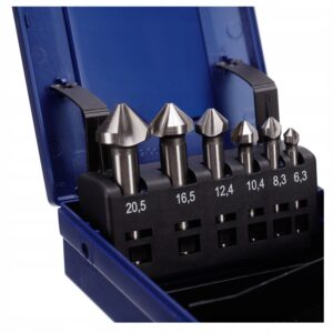 ZESTAW POGŁĘBIACZY STOŻKOWYCH HSS-E - KOBALTOWYCH - METAL I STAL NIERDZEWNA