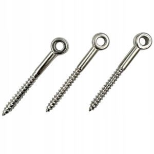 10x80 WKRĘT NIERDZEWNY DO DREWNA Z OCZKIEM uchem oczkowy KWAS. A4 8974 (1)