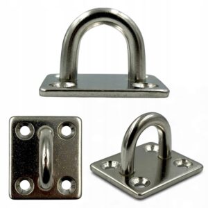 8mm 40x50mm UCHO POKŁADOWE PROSTOKĄTNE NIERDZEWNE MOCOWANIE ZACZEP A2 8225